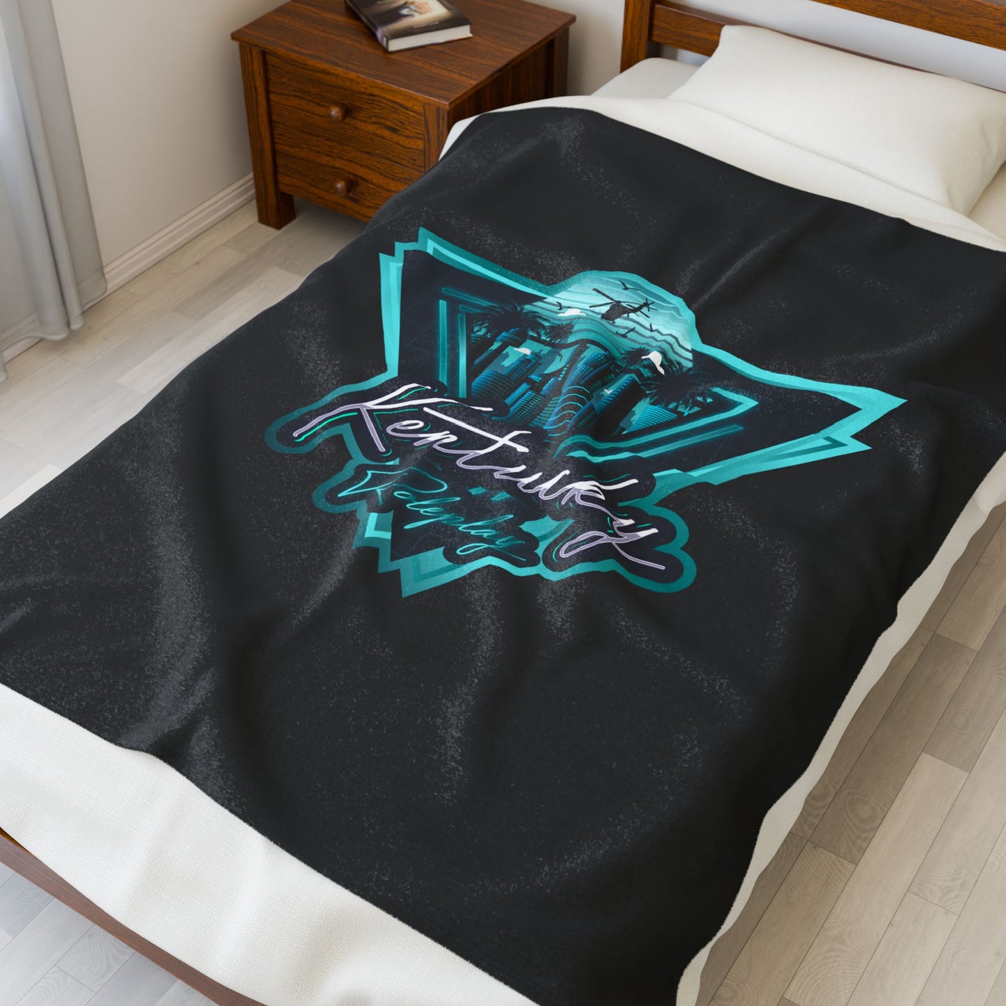 V2 - Kentucky RP Velveteen Plush Blanket - Cozy Retro Design for Gaming Enthusiasts